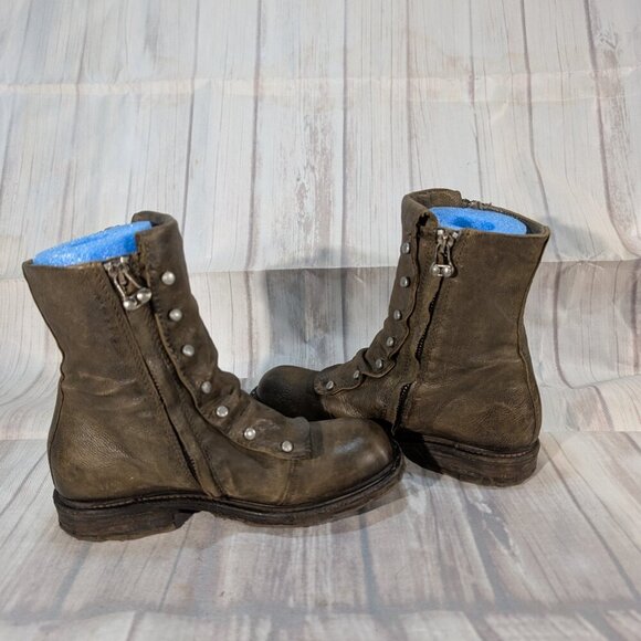 A.S.98 Women's Smoke Brown Zipper Emerson Boot Size 36 - Picture 9 of 9